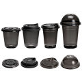 10Pcs Disposable Cold Drink Cup Black With Lid 330ML PET U-Shaped Cup Latte Iced Coffee Milk-Tea Pack Takeaway Cup 92 Caliber Kengding. 