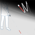 Wurrpopy-4X Aluminum Folding Cane 4-Sec Folding Cane with Rolling Tip for Blind Walking Stick. 