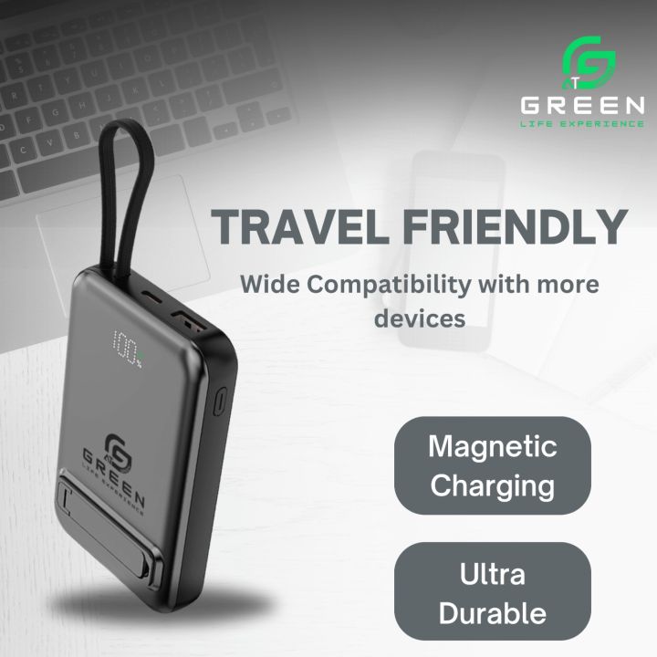 Green%20Mag%20Booster%20Powerbank%20%7C%2010000mAh%20%7C%20Magsafe%20%7C%2022.5W%20Super%20Fast%20charging%20%7C%2015W%20Wireless%20Fast%20Charging%20%7C%20Attach%20Wire%20%7C%20PD%20input-Output%20%7C%20Digital%20Display%20%7C%20Lithium-Polymer%20Battery%20%7C%20Slim%20&%20Thinner%20Pocket-Friendly%20%7C%20Stand%20&%20Lanyard%20%7C%20metallic%20UV%20%20Coating%20-%20Image%202