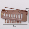 Pack of 10 Strong Chunni Clips with Safety Pin, Easy to Use with Dupatta, Hijab & Tikka Setting Easy to Use 4 X 2 cm Brown. 