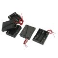 5 pieces spring loaded plastic 3 x 1.5V AA battery holder box black. 