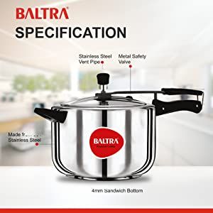 Baltra%20Stainless%20Steel%20Pressure%20Cooker%20FORTUNE%205%20L%20-%20Image%204