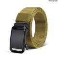 WeihonghunfeiFifty percent discount Men's Belt Automatic Metal Buckle Nylon Webbing Outdoor Work Tactical Belt Toothless Automatic Buckle Casual Sports Canvas Belts. 