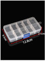 10-Compartment Plastic Storage Box Container for Jewelry, Beads, Screws, and Small Parts. 