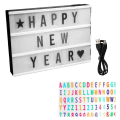 Cinema Light Box Personalized Neon Signs, Warm White LEDs Lightbox with Letters, Numbers, Symbols. 