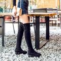 Luxurious Suede Women Fashion Knee High Boots Over The Knee Boots Hoof Heels (Evol-1). 
