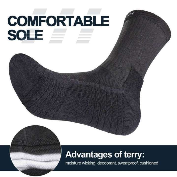 YUEDGE%20Mens%20Cotton%20Cushion%20Crew%20for%20Men%20Moisture%20Wicking%20Performance%20Athletic%20Sports%20Work%20Socks%205%20Pairs/Pack%20-%20Image%203