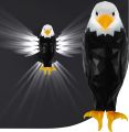 Bald Eagle Wall Light, American Eagle Night Light with Remote Control, Magnetic Wall Mounted Eagle Lamp for Bedroom, Living Room, Hallway, Battery Operated and Removable Charging Eagle Light. 