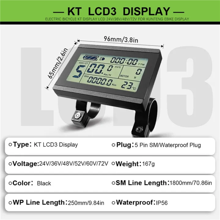 Electric%20Bicycle%20Display%20Instrumentation%20LCD3%20LCD%20Large%20Screen%20Instrument%20KT%20LCD3%20for%20KT%20Intelligent%20Controller%2024V%2036V%2048V%20Ebike%20Panel%20-%20Image%203