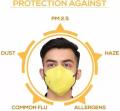 Set of 5 pcs Anti Pollution Mask with inbuilt filter and Respirator 3 Ply Mask. 