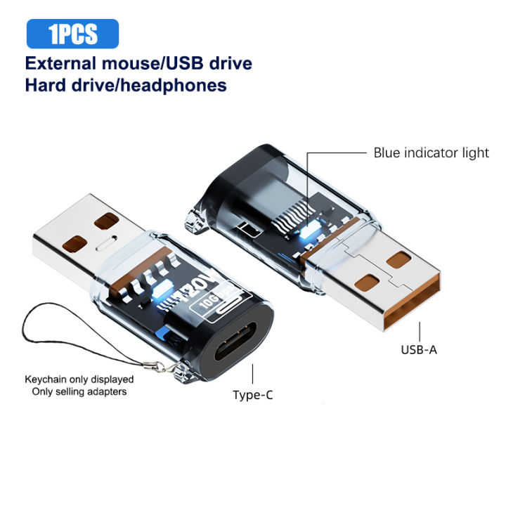 120W USB To Type C OTG Adapter USB A Male To Type C Female Cable ...