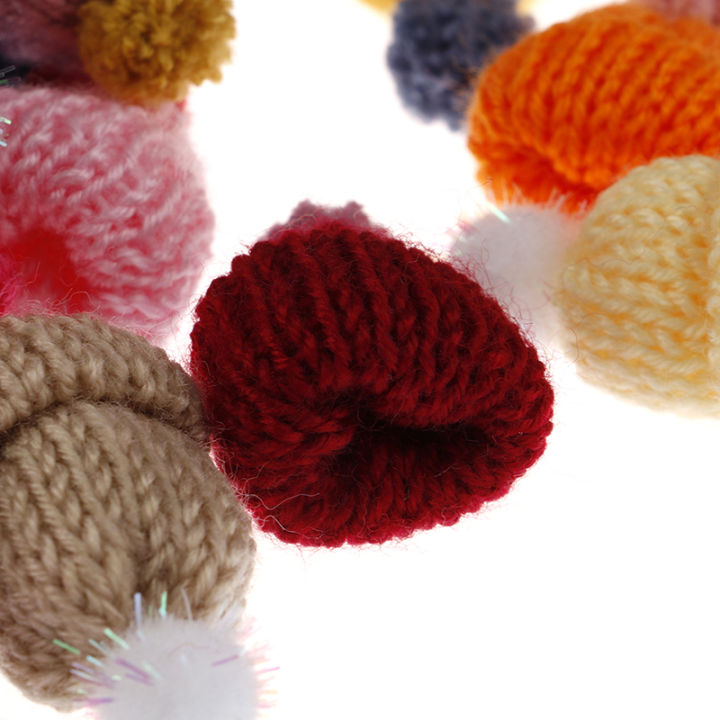 10Pcs%203.5CM%20Mixed%20Woolen%20Yarn%20Mini%20Hat%20Cap%20Headwear%20Garment%20Doll%20Craft%20Materials%20-%20Image%206