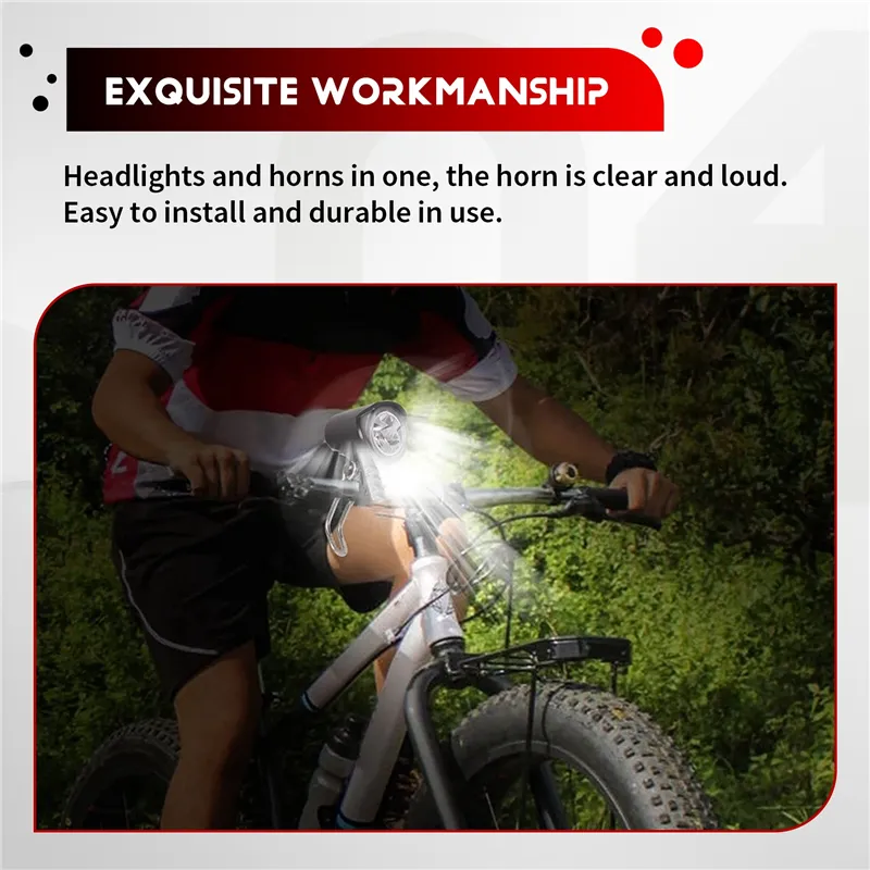 Gocutte 36V-60V E-Bike Headlight EScooter LED Front Lamp Electric Bike Bicycle Motorcycle Waterproof Horn Set Headlight Headlight Bike LED For Universal (36 V, 12 W - View #10