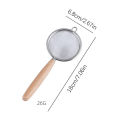Kitchen accessories Wooden Handle Stainless Steel Small Colander Fine Mesh Oil Strainer Multi-function Filter Mesh Flour Sifter Kitchen Baking Tools JUE. 