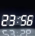 3D LED Digital Alarm Clock Date Time Display Table Wall Modern Bedroom Living Room Office Jam Meja Dinding. 