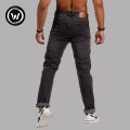 Wraon Dark Grey Stretchable Premium Straight Fit Jeans For Men - Fashion | Pants For Men | Men's Wear | Jeans |. 