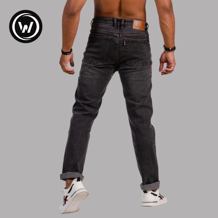 Wraon%20Dark%20Grey%20Stretchable%20Premium%20Straight%20Fit%20Jeans%20For%20Men%20-%20Fashion%20%7C%20Pants%20For%20Men%20%7C%20Men's%20Wear%20%7C%20Jeans%20%7C%20-%20Image%204