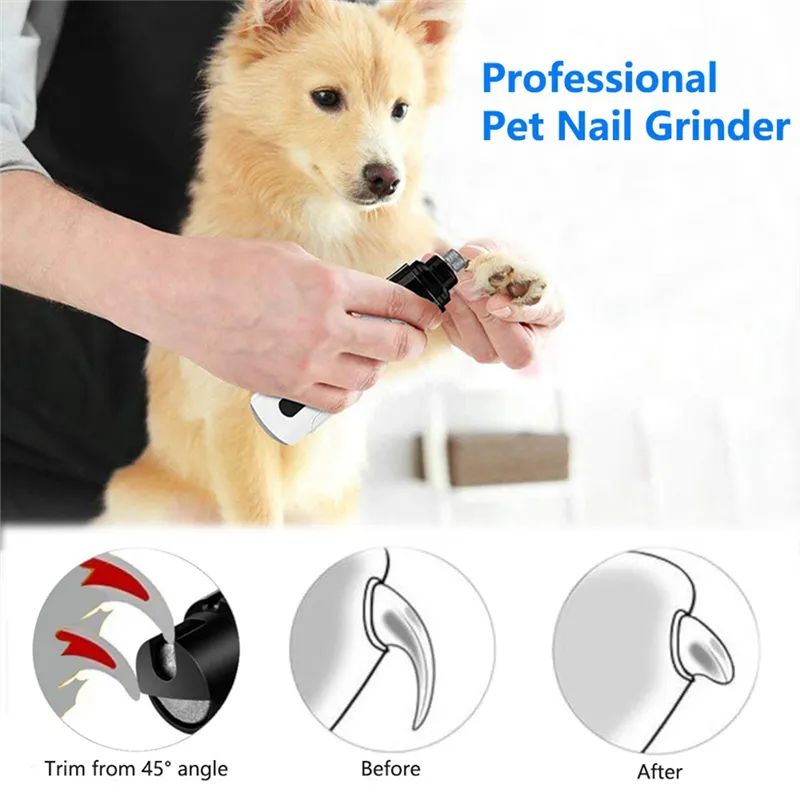YABIFE 7-Speed Dog Nail XEF1 Trimmers, Professional Dog Nail Xef1 Nbsp Trimmers Professional Grinder Light Heavy Duty Pet Dogs Cats Birds Small Animals Whisper Quiet Single Hand Operatio