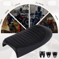 (COKP) Motorcycle Retro Seat Vintage Hump Seat Cafe Racer Saddle Flat Pan For CG125 CB350 CB400 CB500 CB750 SR400 XJ XS. 