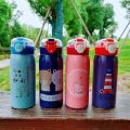500ml Korean Stainless Steel Thermal Flask With Straw Portable Thermal Water Bottle. 