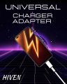 HIVEN USB-C Power Adapter | 65W PD Fast Charging | Black | Compact Wall Charger | Dash/SuperVOOC Compatible | High-Speed Charger with Included Type-C Cable | Safe, Efficient, and Travel-Friendly. 