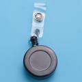 Sojhoop 5 Pcs Badge Holder Retractable Reel YOYO Clip Snap Button ID Card Key Black. 