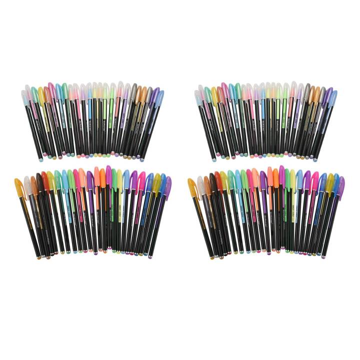 Kqueebee ZUIXUA 96 Gel Pens Set, Color Gel Pens Glitter Metallic Pens ...
