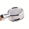 58MM Modified Fir Coffee Machine Handle Stainless Steel Bottomless Solid Wood for Aibo E61 Handle Portafir. 
