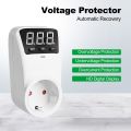 HLP02 Digital Automatic Voltage Protector Socket 230V 16A LCD Display Power Surge Protector Socket Overcurrent Voltage Relay Protector Outlet. 