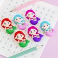 5 Piece Colorful Stationery Kawaii Mermaid Student School Office Supplies Children Erasers For Kids Gift Pencil Rubber Eraser. 