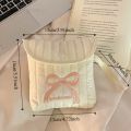 Fashion Bow Period Bag Large Capacity Portable Sanitary Napkin Storage Bag Multifunctional Menstrual Pad Bag Women. 