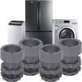 4 pc Height Adjustable Anti-Vibration Pads | Shock & Noise Cancelling Stand for Washing Machine, Dryer, Refrigerator, Dishwasher & Furniture | Heavy-Duty Appliance Base Pads. 
