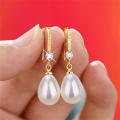 Water Drop Earrings Imitation Pearl Earrings Dangle Earrings Women's Jewelry. 