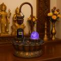 Shiva Linga Waterfall Fountain | Lord Shiva Water Fountain | Indoor Fountain for Home Temple | LED Light Waterfall Decor | Spiritual Tabletop Fountain | Water Fountain for Puja Room | Religious Gift Item | Hindu God Water Feature |. 