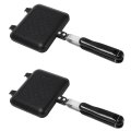 FORIDE 2X Grilled Sandwich Maker,Bread Toast Breakfast Machine,Hot Sandwich Pan,Nonstick Aluminum Flip Pan,Kitchen Tool. 