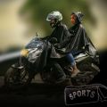 Generic Double Motorcycle Scooter Men Women Raincoat With Clear Visor Electric Bike. 