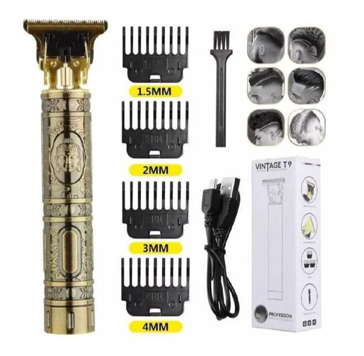 Vintage T9 Electric Hair Clipper Plastic Body Professional Hair Trimmer For Men