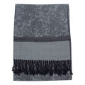 Kaju Design Navy Blue Pashmina Shawl For Women 28*80Cm. 