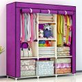 Large Portable Wardrobe with Metal Hangers – Reinforced Fabric Storage Cabinet, Dustproof Cover, Easy Assembly | Cloth Daraz | Wardrobe. 