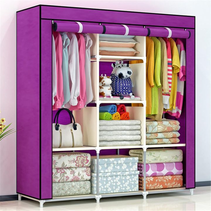 Large%20Portable%20Wardrobe%20with%20Metal%20Hangers%20%E2%80%93%20Reinforced%20Fabric%20Storage%20Cabinet,%20Dustproof%20Cover,%20Easy%20Assembly%20%7C%20Cloth%20Daraz%20%7C%20Wardrobe%20-%20Image%202