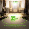ARELENE Solar Security Lights Outdoor, 140 LED Solar Motion Sensor Lights 3 Lighting Modes Solar Powered Wall Lights 4 Pack. 