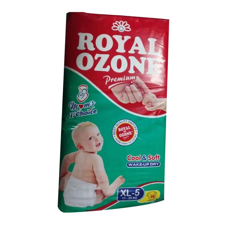 Royal Ozone Baby Diapers Size: 5 X-L 50 Piece