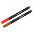 2Pcs Fabric Marker Pens Permanent Colors for DIY Textile Clothes T-Shirt Shoes Red & Brown. 
