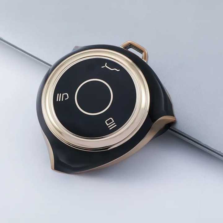 TPU Car Key cover/Black Golden/Compatible with NETA V