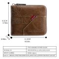 Durable 2 Fold Purse Casual Multi-position Large Capacity Men's Hand Bag Retro PU Leather Men's Short Wallet Travel. 