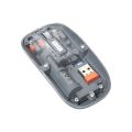 M233 Tri Mode Bluetooth And 2.4G Rechargeable Transparent Wireless Mouse. 