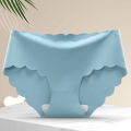 ZoraLink Ice silk seamless one-piece underwear women's comfortable mid-waist pure cotton bottom crotch girls briefs. 