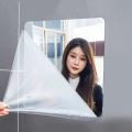 Square Shaped Acrylic Mirror Sticker Wall Self-adhesive Home Bedroom Dormitory Glass Free Punching Whole Body Soft (30*30cm). 