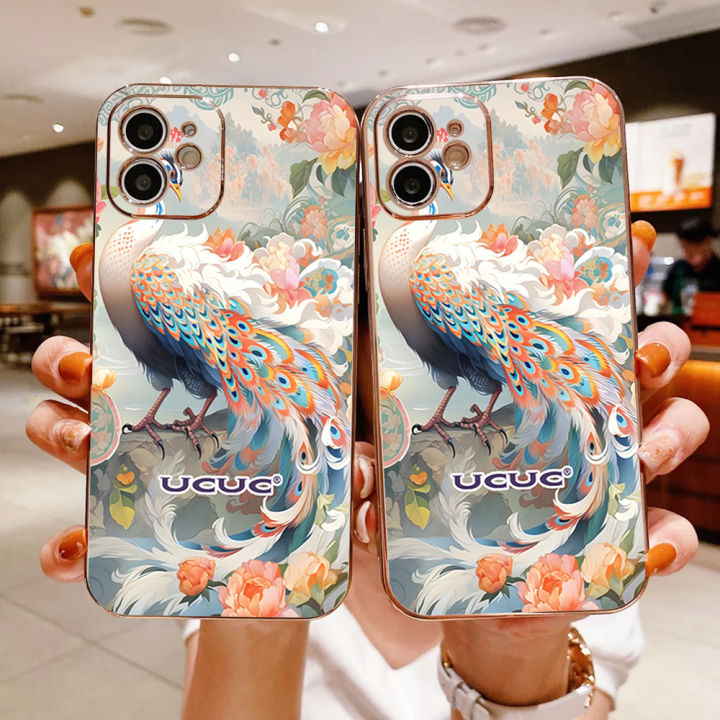 UCUC%20for%20Samsung%20S10%20Back%20Cover%20+%20Free%20Lanyard%20Peacock%20Luxury%206D%20Plating%20Soft%20Silicone%20Phone%20Case%20-%20Image%208