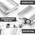 High Quality Stainless Steel Hip Flask Portable Container Liquor Flask Convenient Leakproof Wine Cup Outdoor. 